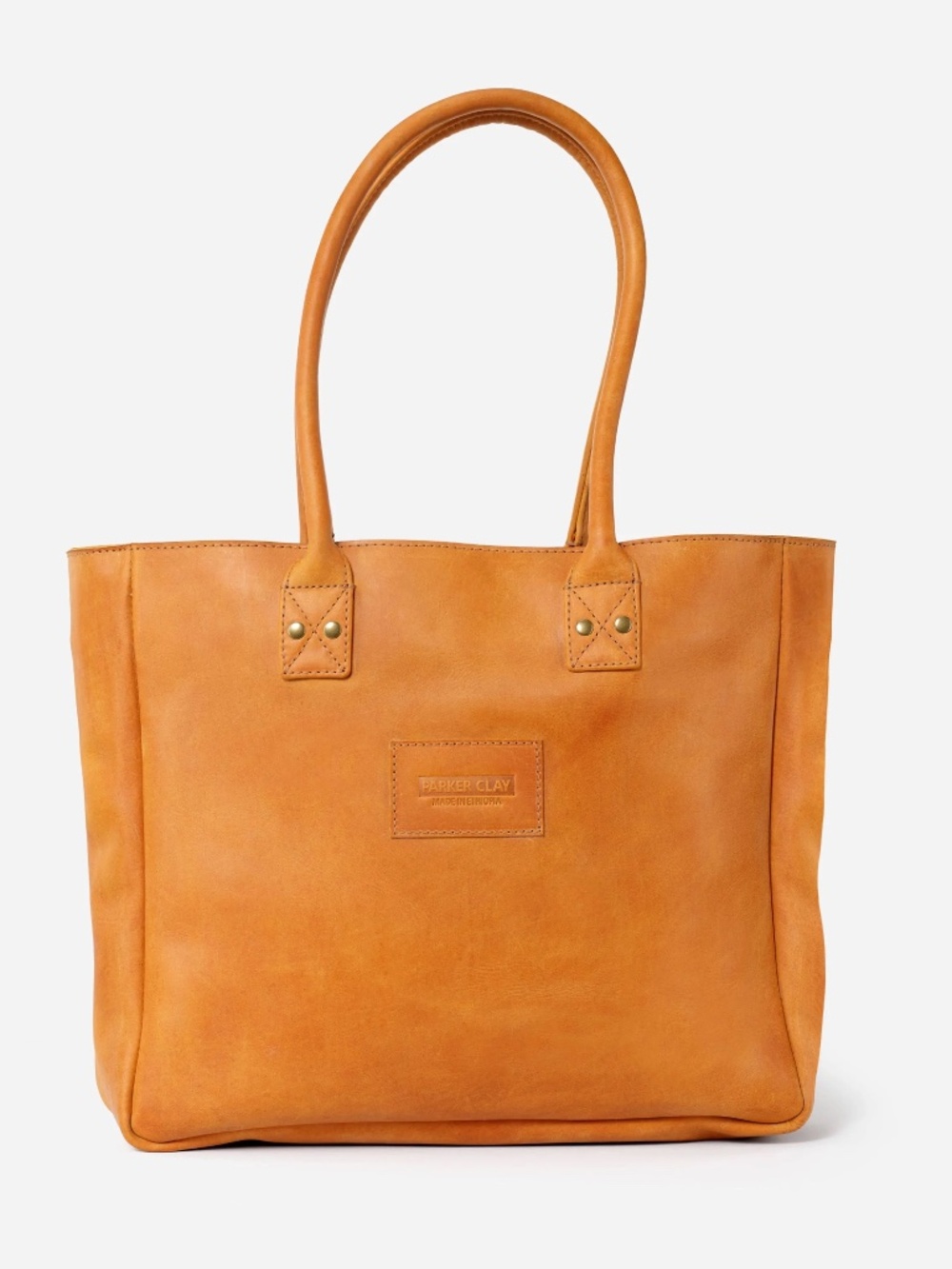 Parker Clay Merkato Signature Full-Grain Brown Leather Zip Tote – NWT